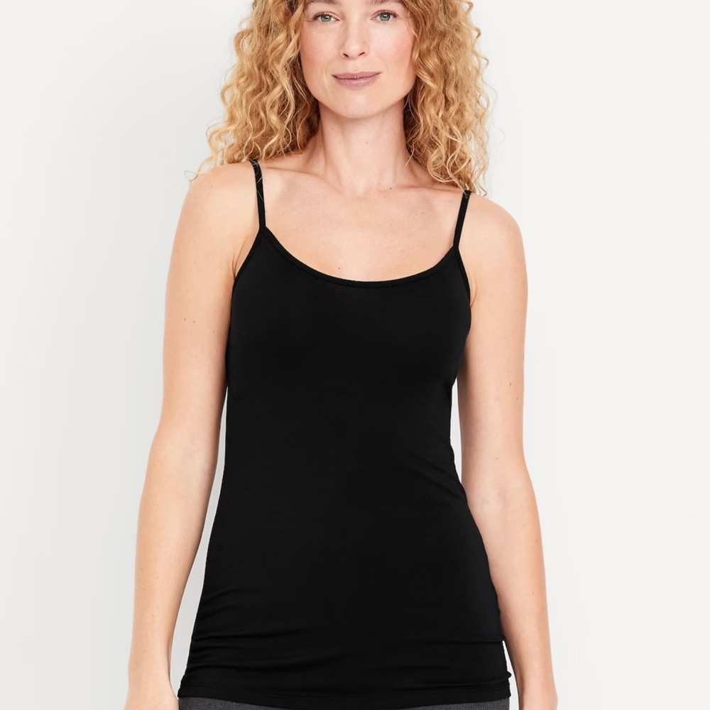 Fruit of the Loom Black Fitted Camisole Top